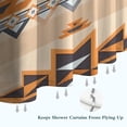 thumbnail image 6 of Brown Geometric Quatrefoil Pattern Shower Curtain 84"x72" ,Bathroom Decorative Shower Curtains Set with 12 Hooks,Modern Waterproof Washable Shower Curtain, 6 of 6