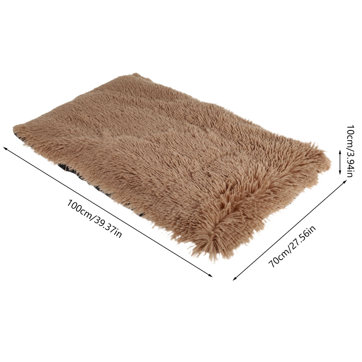 Relax love Dog Crate Mat Detachable and Washable Dog Bed Cushion with Anti-slip Bottom Kitten Puppy Soft Cushion Blanket,L