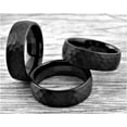 thumbnail image 2 of Tungsten Rings for Men Wedding Bands for Him Womens Wedding Bands for Her 8mm Black Hammered Handmade, 2 of 5
