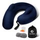 thumbnail image 1 of Almohada de viaje para cuello BLABOK inflable con soporte 360° azul, 1 of 7
