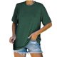 thumbnail image 1 of Blusa de manga corta de verano con cuello redondo para mujer a la moda, blusas informales sólidas Fridja bn7438, 1 of 9