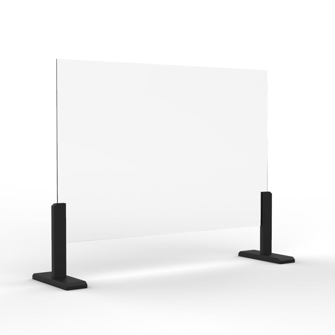 Sneeze Guard Premium Tempered Glass Partition for Desk and Counter