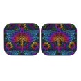 thumbnail image 7 of Haiem Indian Mandalas Dragonfly Windshield Sun Shade: Universal Foldable 2-Piece Car Front Window Sunshade - Blocks Uv Rays, And Reduces Heat,Essential Car Accessory Medium, 7 of 7
