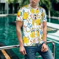 thumbnail image 6 of Uemuo Ducks and Anchors Print Mens Polo Shirts Baseball T-shirt Performance Short Sleeve Golf Shirt Moisture Wicking Athletic Casual Collared T-Shirt-X-Large, 6 of 7