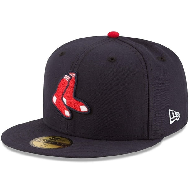 Gorra ajustada 59FIFTY de los Boston Red Sox de New Era para hombre, color azul marino