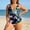 Z002-Black1, variant on Laipiong 2 Piece Tankini Swimsuits for Women Plus Size Tummy Control Solid Drawstring Tie Bathing Suits with High Waisted Bottoms Swimwear