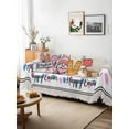 thumbnail image 3 of Spring Easter Couch Cover, Colorful Gnomes Rabbits Eggs Flowers Love Beige Sofa Cover Blanket for Loveseat Couches, Sectional Sofa Slipcover Furniture Protector for Living Room Bedroom 71''x118'', 3 of 9