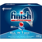 Finish Dishwasher Detergent, All In 1 Max, Fresh, 35 Tablets
