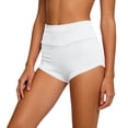 thumbnail image 5 of Kvture Cut Out Yoga Shorts Booty Butt Lifting Scrunch Shorts High Waisted Workout Gym Active Hot Pants White XL, 5 of 6