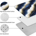 thumbnail image 5 of Blue White Gold Marble Pattern Bathroom Rugs Sets 3 Piece,Toilet Cover Set,Absorbent Non Slip Bathroom Mats Sets with U-Shaped Contour Rug Toilet Rug Set, 5 of 5
