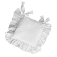 thumbnail image 5 of Chair Cushion with Ruffles Breathable Farmhouse Style Buttocks Pad 37Cmx37cm Soft Chair Cushion for Kitchen Chair Pad Courtyard Decoration White, 5 of 9