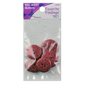 Favorite Findings Red Glitter Buttons, 20 Piece