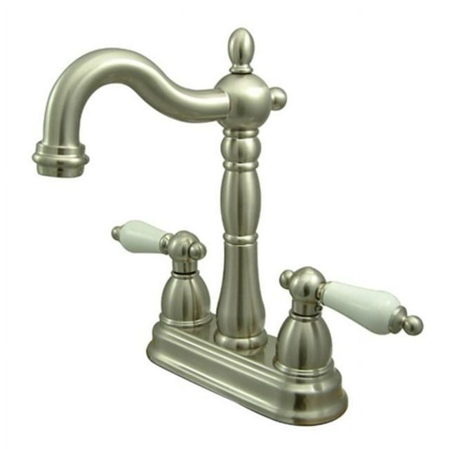 Kingston Brass KB1498PL 4 Inch Center Bar Faucet - Satin Nickel