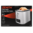 thumbnail image 4 of Tostadora Digital Zenith de 2 Rebanadas con Pantalla LED y 7 Niveles de Dorado, Acero Inoxidable - 77505, 4 of 5