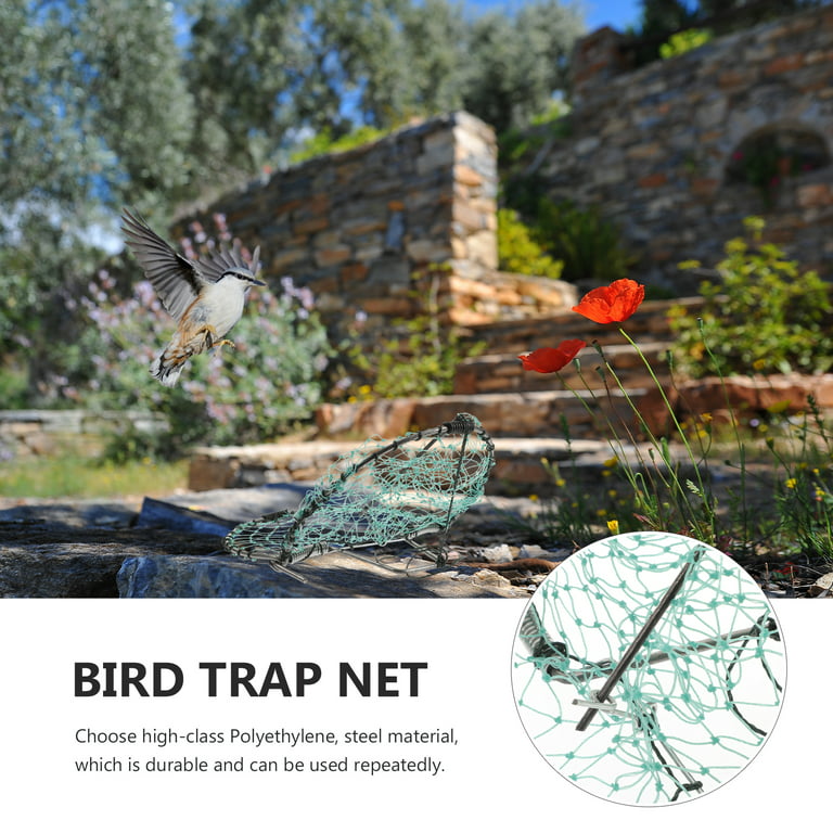 Bird Catching Net Bird Trap Wear-resist Bird Trap Pigeon Trap Netting Reusable Pigeon Trap, Size: 9.45 x 8.27 x 0.79