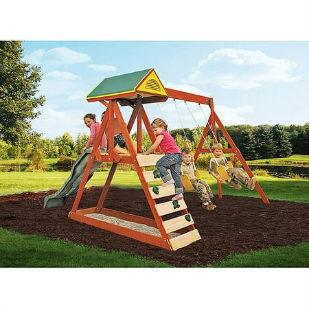 Big Backyard Parkside Wooden Play Center & Swing Set
