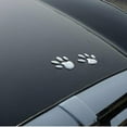 thumbnail image 3 of 3D Chrome Dog Paw Footprint Sticker Decal Auto Car Emblem Decal Decoration (Silver), 3 of 7