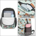 thumbnail image 3 of Dachshund Sweater and Pumpkin 17" Waterproof Oxford School Backpacks for Teens, S-Shape Padded Straps, for School, Travel, Hiking, Camping, 3 of 4