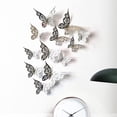 thumbnail image 3 of De Mariposas Huecas En 3D Para Decoración De Pared, Mariposas De Cartón Para Pared, Dormitorio, Baño, Decoración De Pasteles 12 Uds. Yuarrent HA040725-02, 3 of 6