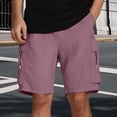 thumbnail image 3 of Pantalones cortos informales para hombre con múltiples bolsillos: transpirables, para el trabajo, actividades al aire libre, corte holgado, 3 of 5