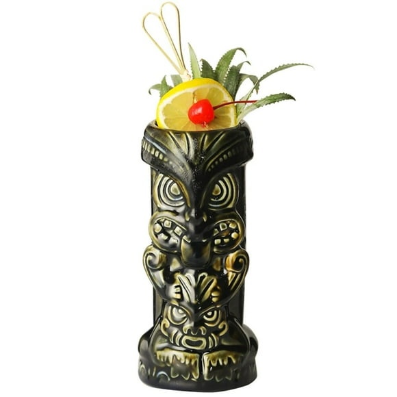 Hawaii Tiki Mugs Cocktail Cup Beer Beverage Mug Wine Mug Ceramic Easter Islander Tiki Mug