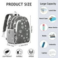 thumbnail image 6 of Grey Dog Paw Footprint Backpack for School,Cute School Bag,Schoolbag with Adjustable Shoulder Straps & Padded Back,15"x11.42"x5.5", 6 of 6