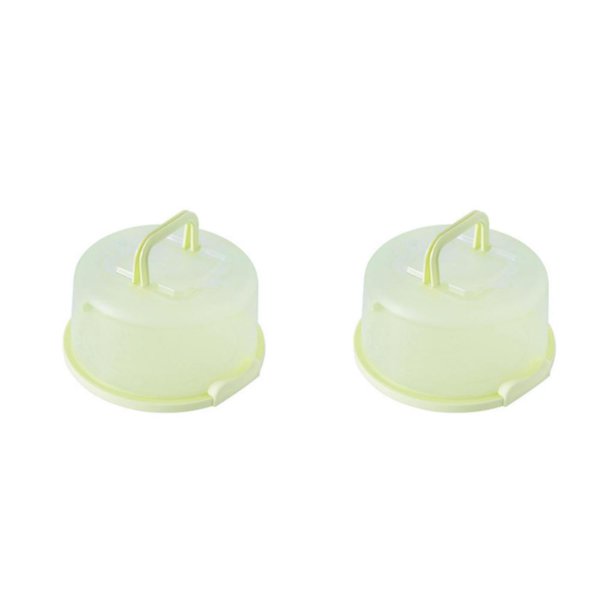 Billuyoard caja de pastel de plástico contenedor de almacenamiento de pastel tapa con cerradura verde Verde 2Conjunto