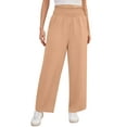 thumbnail image 5 of Asklazy Wide Leg Pants for Women Lightweiht Elastic Waisted Palazzo Trousers,US Size,Flesh Pink,M, 5 of 18