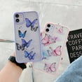 thumbnail image 3 of Popvcly Butterfly Bling Clear Case Compatible with iPhone 13, Glitter Case for Women Cute Slim Soft Slip Resistant Protective Phone Cover, Purple, 3 of 9