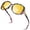 Floral Frame / Yellow Night Driving Lenses, variant on Sunier Retro Oversized Butterfly Polarized Sunglasses for Women Elegant Ladies Shades-2 Pairs