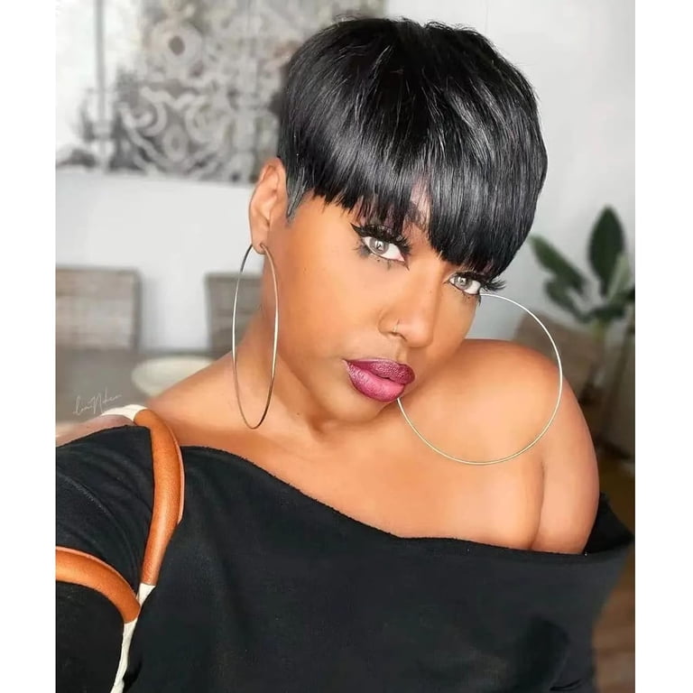 Cece Beauty Pixie wigs for Black Women Human Hair Glueless  display picture 3