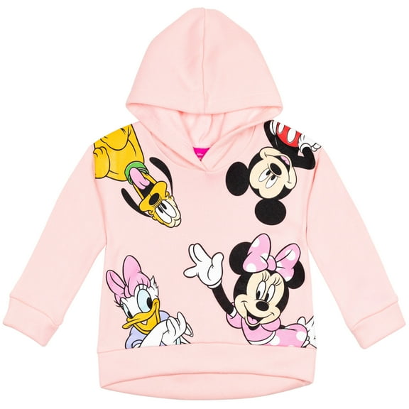 Disney Minnie Mouse Toddler Girls Fleece Fashion Hoodie Light Pink 3T