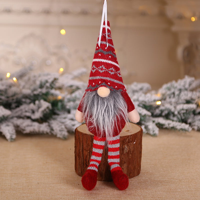 LED Lighting Gnome Night Light Plush Swedish Santa Christmas Hanging Pendant 