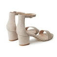 thumbnail image 7 of J. Adams Daisy Block Heel Sandals, Ankle Strap Block Heels Open Toe Dress Shoes, Chunky Heels Comfortable and Stylish for Women, 7 of 7