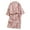 Pink, variant on Women's Kimono Bath Robe Cool Bathrobes Home Drop Shoulder Cotton Baggy Chic Self Tie Printed Comfy Pink X-Large