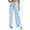 Light Blue, variant on Women's New Thin Elastic Loose Large Size Korean Version of Everything Long Trousers Casual Trousers Haren, Black, L