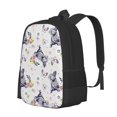 thumbnail image 2 of Vsdgher Rabbit And Butterfly Print Backpack for Women Men School Bookbag with Laptop Compartment for College Work Travel, Simple Fashion Casual Daypack, Fit 15" Laptop, 2 of 8