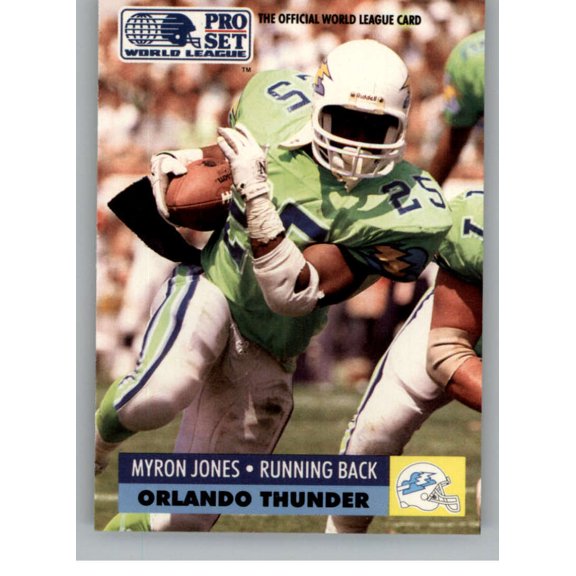 Collectible 1991 Pro Set WLAF #114 Myron Jones Orlando Thunder Official Football Trading Card