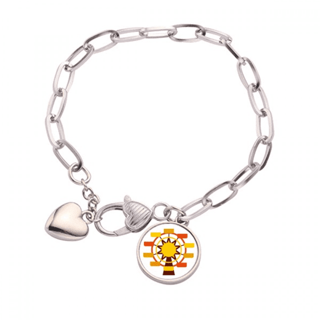 Parc d'Attractions Grande Roue Illustration Colorée Bracelet Chaîne Cœur Bijou Charme Mode