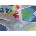 thumbnail image 3 of Ambesonne Hippie Quilted Coverlet 3 Pcs, Peace Love Tie Dye Effect, King Size, Multicolor, 3 of 4
