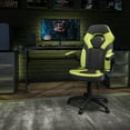 thumbnail image 2 of Flash Furniture X10 Gaming Chair, Racing Style Ergonomic Office Chair, Height Adjustable Swivel Computer Chair with Flip-Up Arms, Neon Green/Black LeatherSoft, 2 of 15