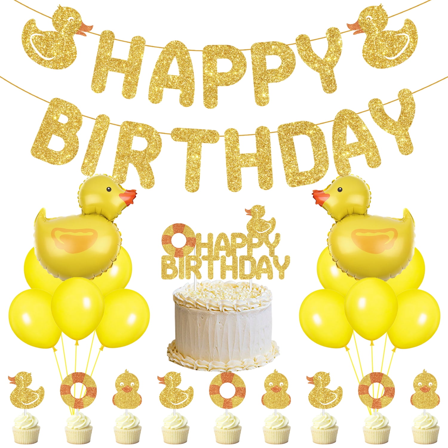 Duck Birthday Decorations, Duck Theme Birthday Party Supplies, Ducky