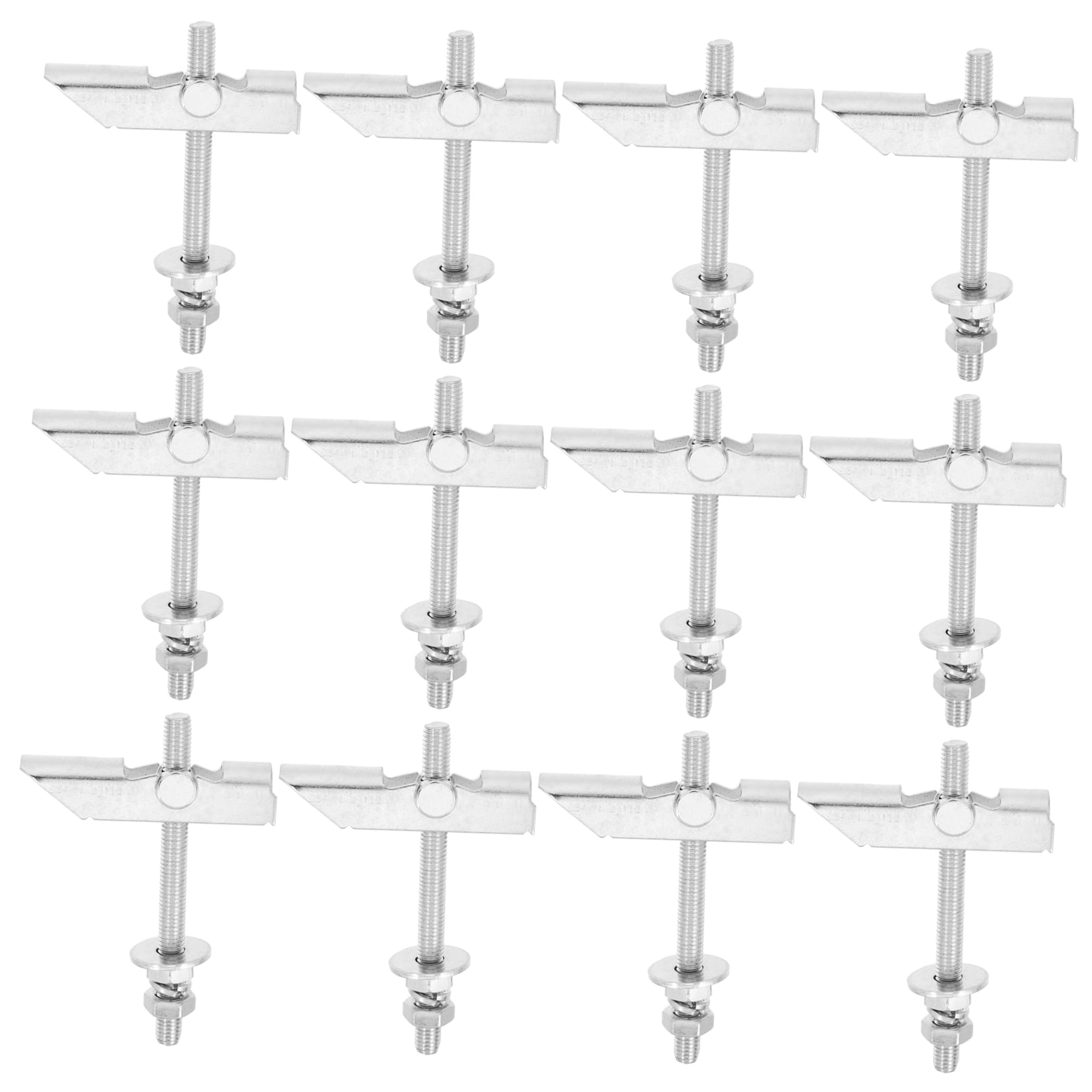 FRCOLOR 12pcs Toggle Bolt and Wing Nut Set Heavy Duty Drywall Hollow Wall Anchors Expansion Tube Fasteners for Frames and Shelves