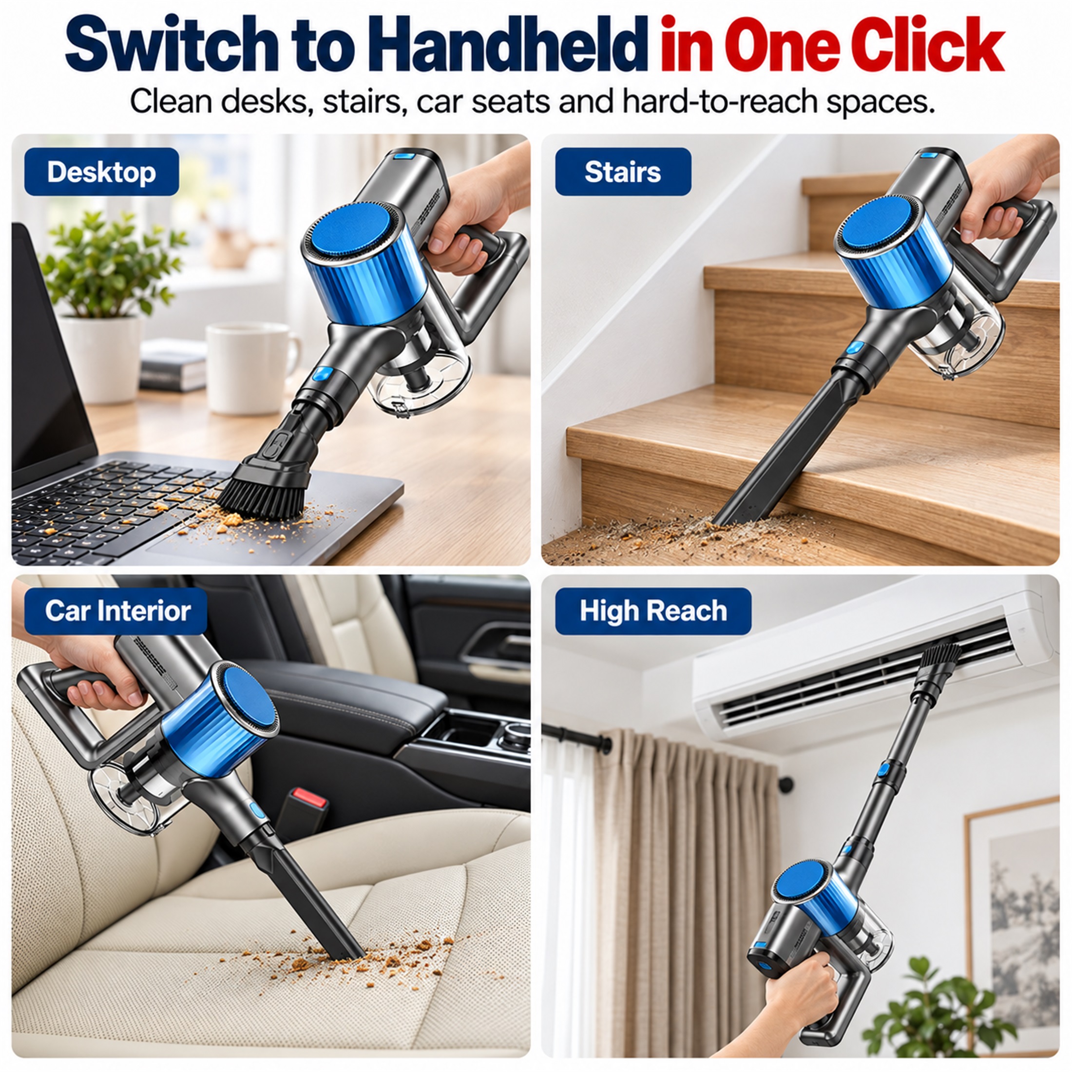 Amumu V18 Cordless Stick Vacuum 4-in-1 Pet Hair photo 6