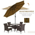 thumbnail image 3 of Outsunny 9FT 3 Tier Patio Umbrella Umbrella w/ Push Button Tilt, Tan, 3 of 9