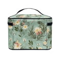 thumbnail image 4 of HELLHERO Mint Green Daisy Pattern Travel Cosmetic Case Organizer Travel Cosmetic Organizer with Brush Slots Handheld Carry-on Travel Essentials for Men Women, 4 of 6