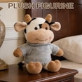 thumbnail image 5 of Adorable Cow Plush Toy in Knitted Sweater, Soft Farm Animal Stuffed Doll for Home Decoration and Play, Cuddly Cattle Friend Gift 7.87-inch, 5 of 5