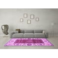 thumbnail image 3 of Ahgly Company Indoor Round Abstract Purple Modern Area Rugs, 5' Round, 3 of 4