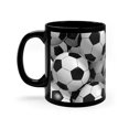 thumbnail image 2 of taza de ceramica, color negro, 11 onzas, regalo, pelotas, diseño, futbol, 2 of 4