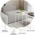thumbnail image 5 of Metal Side Table, Side Table for Small Spaces Outdoor Patio Side Table Circle Metal Bedside Table Waterproof Removable Tray Round Accent Table for Nursery Bedroom Balcony Office(White), 5 of 6